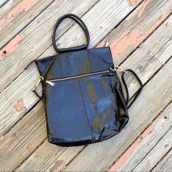 Hobo the original brown leather tote crossbody bag - Picture 2 of 8